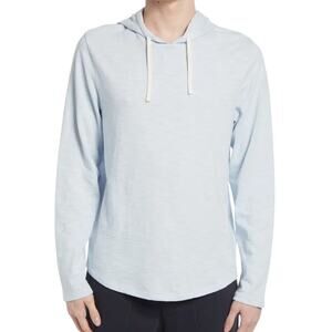 Vince Blue Regular Fit Slub Hoode Size Mens Medium